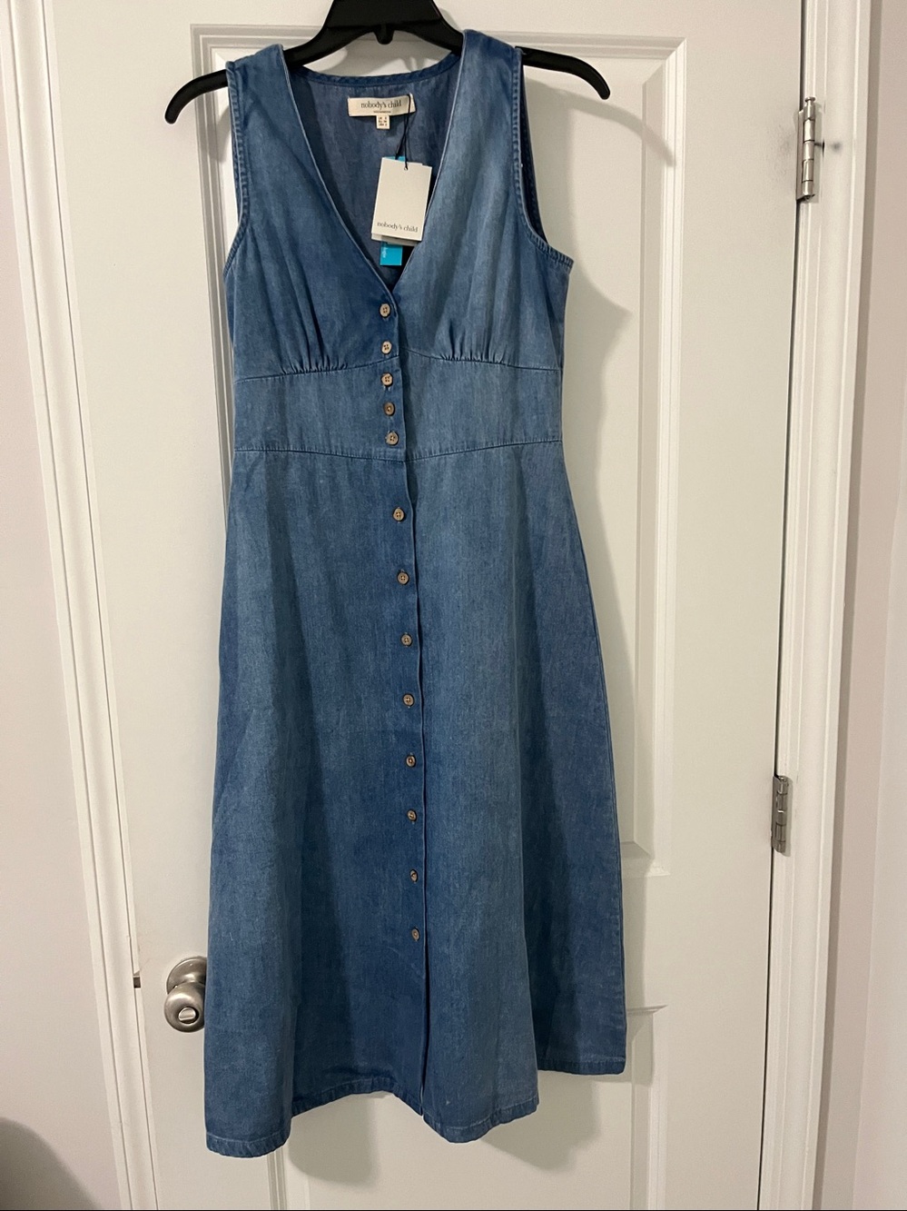 Nobody's Child Blue Denim Midi Dress